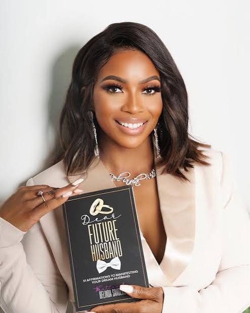 Client holding her book Dear Future Husband