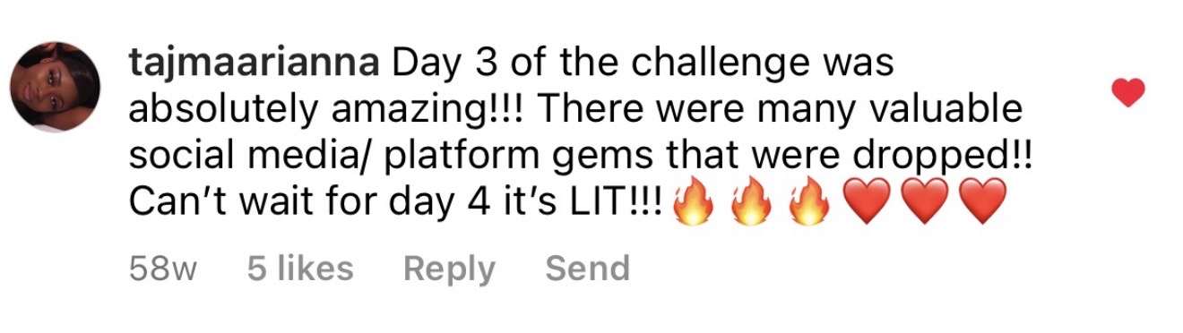Challenge participant testimonial